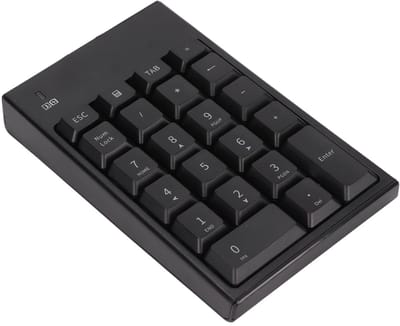 Allecto - Draadloos Numeriek Toetsenblok - 22 Toetsen - Plug-and-play - Compact formaat - Financiële Boekhouding - Voor Laptop en Computer