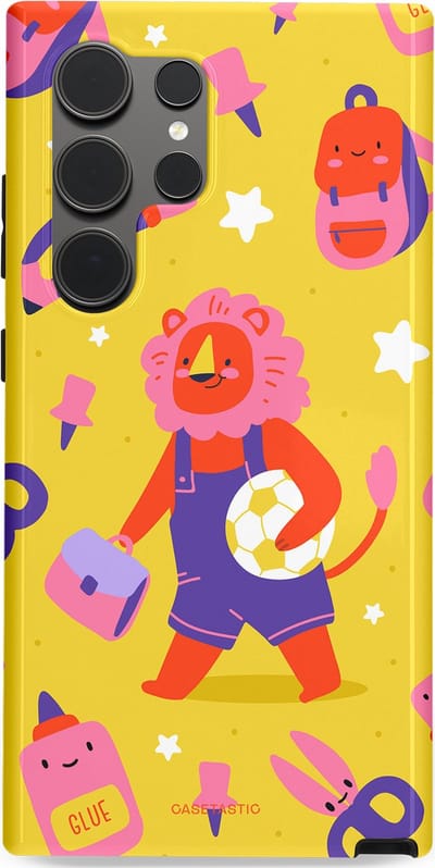 Casetastic hoesje geschikt voor Samsung Galaxy S24 Ultra - Dubbellaagse bescherming - Krachtige lessen - Fashion Case - Goud Koraal