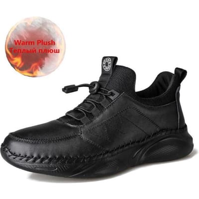 Winter Warme Herenschoenen Mode Echt Leer Herensneakers Outdoor Licht Heren Casual Schoenen Comfortabele Heren Loafers 10
