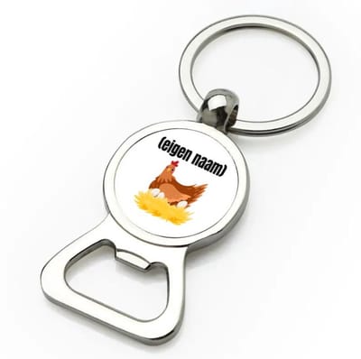Akyol - kip met nest flesopener - Kippen - kippen liefhebbers - iemand die houdt van kippen - verjaardag - cadeau - kado - 9 bij 3 cm