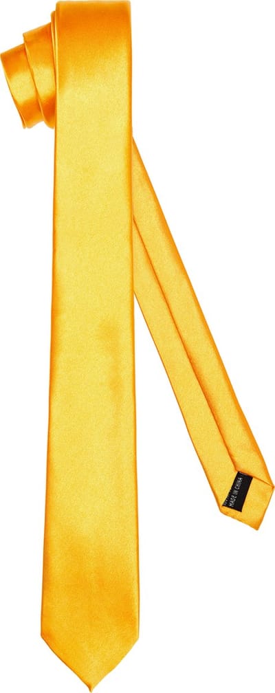 Ladeheid Smal Stropdas - Stropdassen voor heren - Lengte: 150 cm, Breedte: 5 cm - Honing - LA-EA-TMS-5