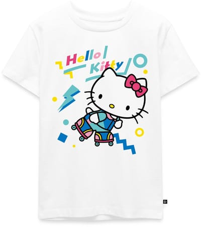 Hello Kitty Jaren 90 Stijlen Met Rolschaatsen Premium T Shirt Kinderen
