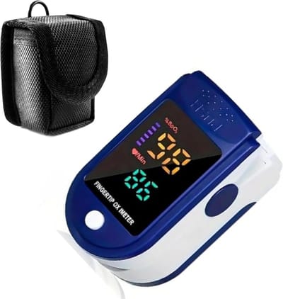 MKSS® Saturatiemeter Zuurstofmeter Vinger - Hartslagmeter - Bloeddrukmeters - Blauw en Wit