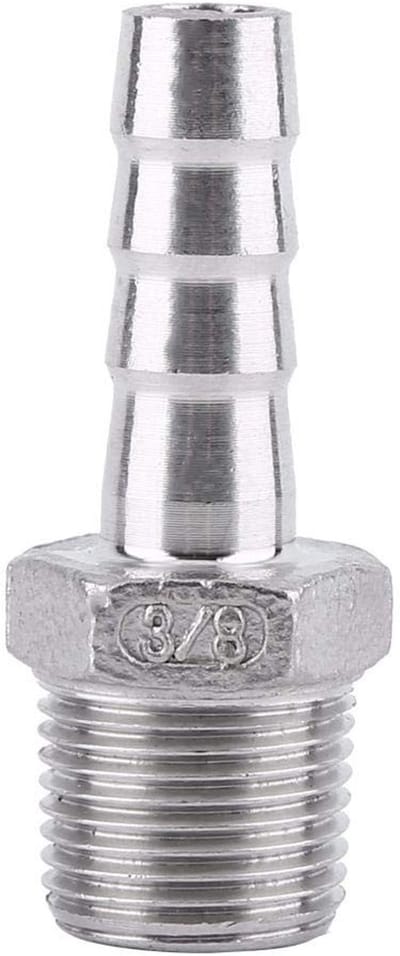 Dailygoods- Slangaansluiting Roestvrij Staal 304 - Buitendraad - Barb Verbinding - BSP 1/8" tot 3/4" - Voor Chemische Procestechniek - Snelkoppeling - Pijpverbinding