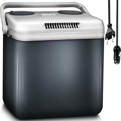Thuys – Elektrische Koelbox – 32 Liter – 12V 230 Volt – Met Verwarmingsfunctie En Lichtgewicht – Koelt & Verwarmt – Grijs