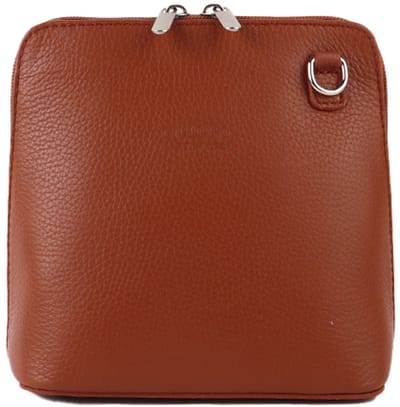 Giuliano lederen schoudertas Allison - Bruin - Dames - Made in Italy