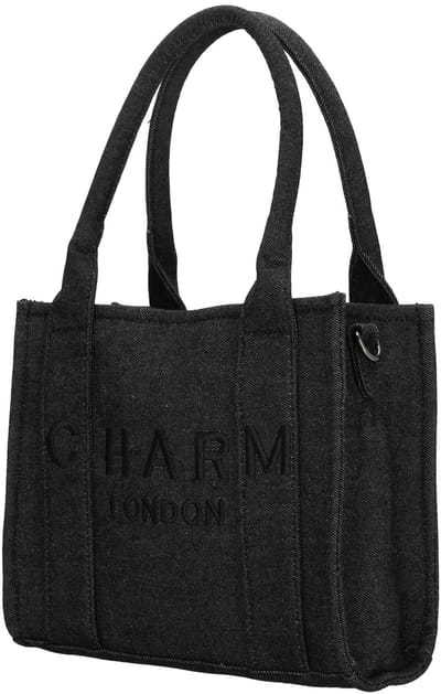 Charm London Bond Handtas - Schoudertas - Crossbody - Denim - Spijkerstof - Zwart