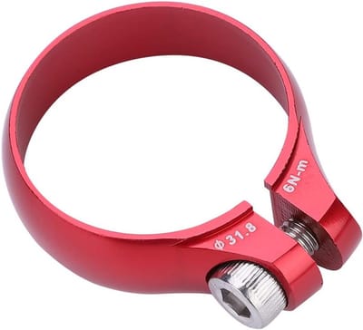 Zadelpen Klem - Zadelpen Bevestiging - Fiets Zadel Verstelbaar - Snelle Ontgrendeling - 318 mm - Rood