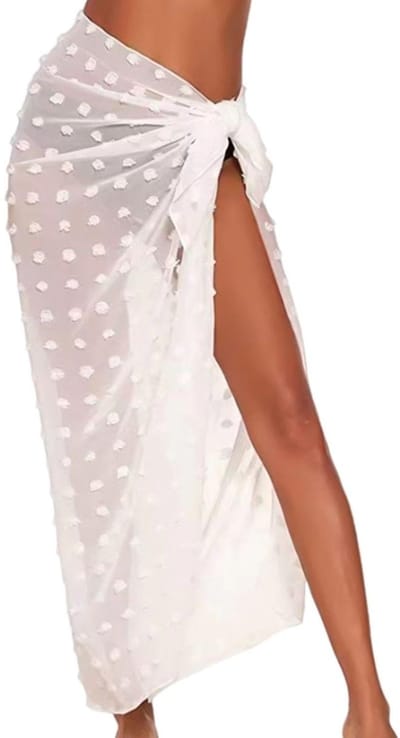Dailygoody - Strandjurk - Elegante strandjurk - Zonnebescherming - Wit - Badkleding - Lichtgewicht en ademend - Geschikt voor uniseks-volwassenen - Wit
