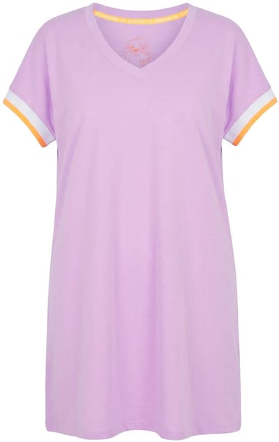Laurasøn - Dames - Shirtjurk V-hals OEKO-TEX MIG - Hortensia - Maat 48+