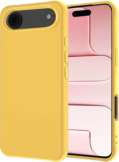 Hoesje - Geschikt voor Apple iPhone Air - Sterk & Shockproof - Hoes Cover - Siliconen Case - Geel