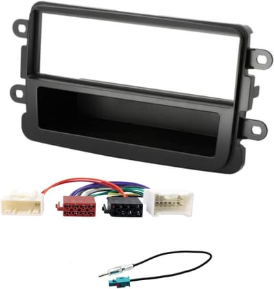 Autoradio Inbouwframe - Radio Paneel Kit - Auto Radio Monteren - Compleet Met Adapters - 1 DIN - Zwart