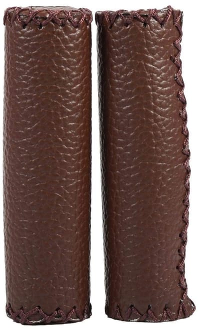 Dailygoods- Fietshandvat Ergonomisch Design - Kunstlederen Fietshandvat - Antislip Grip - Dempende Werking - Lichtgewicht - Diameter 3,3 cm - Fietsgrips
