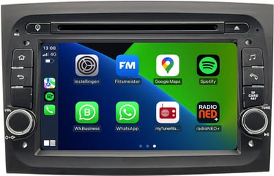 Carplay autoradio voor Fiat Doblo | 2015 t/m 2019 | Android 13 | Draadloos Apple Carplay & Android auto | 4GB + 64GB | 8-Core processor | Davilon | 2025 model | 2015 2016 2017 2018 2019 | Bluetooth & Wifi