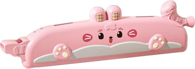 Cartoon mondharmonica - Muziekspeelgoed instrument - Kinderen leren muziek - 3-in-1 instrument ontwerp - 19x55x25 cm - Roze