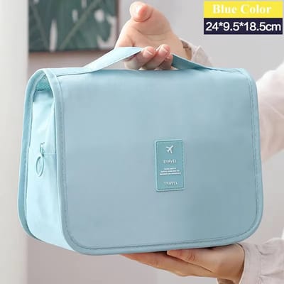 Vandera Toilettas Dames - Make-up tasje - Reis Toilettas met haak - Toilettassen - Organizer - 24cm x 19cm, Vakantie- Hotel-Reistas-Reizen-Make-up Tas.