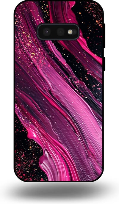 Smartphonica Telefoonhoesje geschikt voor Samsung Galaxy S10E met marmer opdruk - TPU backcover case marble design - Paars Roze geschikt voor Samsung Galaxy S10E