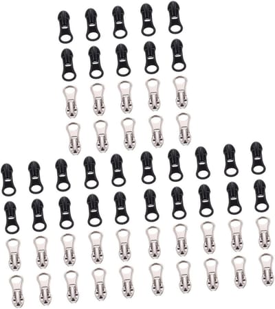 Ritsverlengers - Ritskoppen - Reparatie en Vervanging - Duurzaam Nylon Materiaal - 60 Stuks - Diverse Kleuren
