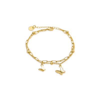Luxenter armband in glanzende zirkonia afgewerkt in 18K geel goud - Tiek