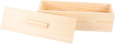 Toastvorm Houten Doos - Broodpan Deksel - Thuis Brood Bakken - Antiaanbak Materiaal - 28 cm Lengte - Natuurlijk Hout