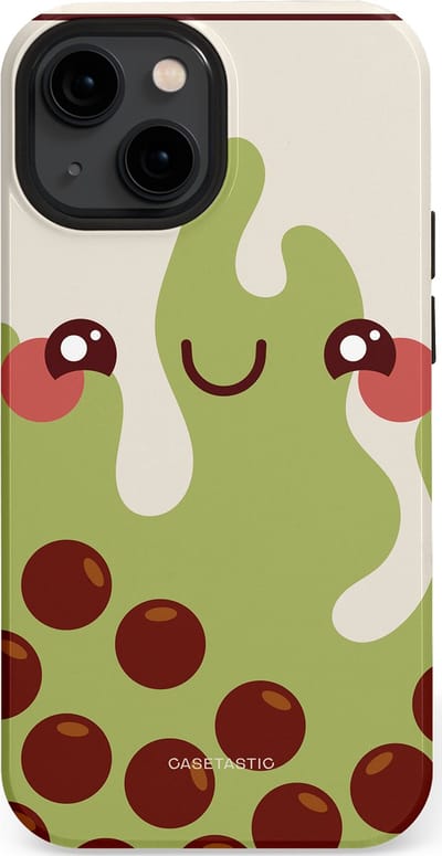 Casetastic Hoesje Geschikt voor Apple iPhone 13 Mini Magsafe - Stijlvolle Beschermende Duo-layer Case - Smeltende pistache bolletjes