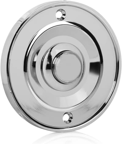 Deurbel Drukker - Belknop Chroom - Toegang Verlenen - Weerbestendig Ontwerp - 12 Volt - Zilver