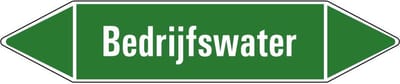 Bedrijfswater leidingmarkering op vel 75 x 17 mm - 8 per vel