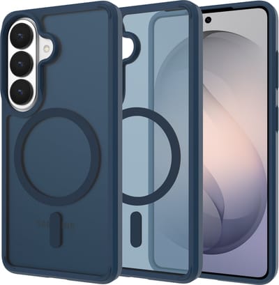 Cazy hoesje geschikt voor Samsung Galaxy S26 Plus - Compatibel met MagSafe - Military Grade Backcover - Blauw