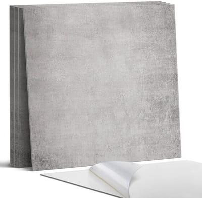 Coloray Wandpanelen Zelfklevend - Ruwe betontextuur Zelfklevende Wandpanelen - 50 cm x 50 cm - Grijs Wandpaneel PVC - 4 stuks - Texturen Wandpanelen Zelfklevend - Wandpanelen Keuken - Wandpaneel Badkamer