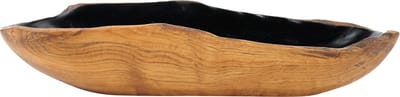 Teakhouten Schaal "Dorito" zwart - 35cm