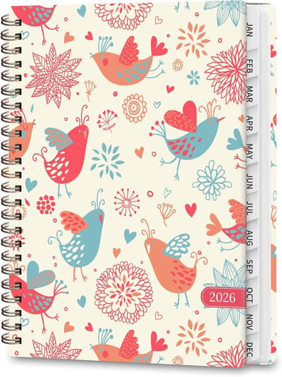 2026 Planner Week- en Maandagende | A5 Agenda 2026 | Academische Dagagenda Januari - December | Notitieboek Harde Kaft | Inktbestendig | Met Binnenzak en Kerstmarkeringen