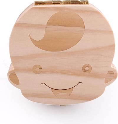 Tanden opbergdoosje | melktanden | houten tandendoosje | tandenfee | jongen