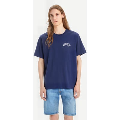Levi's Ss Printed T-shirt Navy Maat: S | T-shirts met Print Outlet | Heren | Blauw