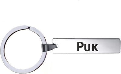 Sleutelhanger Met Naam - Puk - RVS
