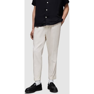 AllSaints Tallis Trouser Wheatgrass Taupe Size: W28 | Tailored Pants Outlet | Heren | Beige