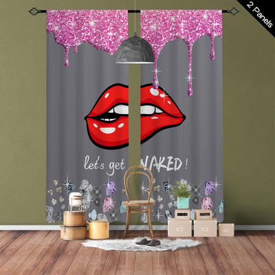 2 stuks Glanzend Zilverachtig Waterdruppels Print Tunnelgordijnen Semi Verduisterende Decoratieve Gordijnen Voor Woonkamer Slaapkamer Kantoor Huisdecoratie (50Wx50H)x2(CM)&Grommet Top gray