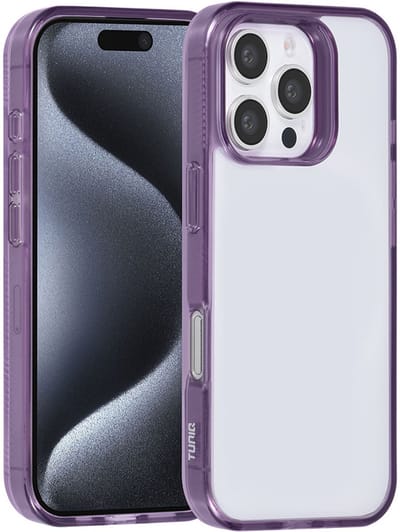 TUNIQ telefoonhoesje voor Apple iPhone 16 Pro - Siliconen backcover - Paars