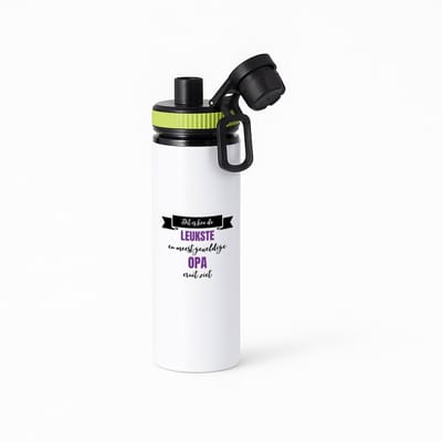 Hacebo® - Meest geweldige opa waterfles met draaidop groen - Opa - beste opa - verjaardagscadeau - cadeau voor opa - kado - water fles - 850ML