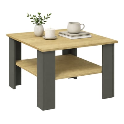 VCM Holz Beistelltisch / Couchtisch schlicht / Maße ca. H. 44 x B. 55 x T. 55 cm / quadratischer Wohnzimmertisch / Sofatisch - Disalo