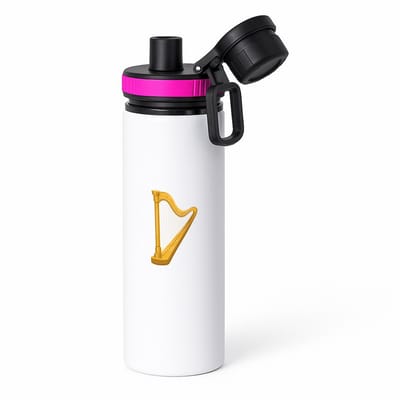 Hacebo® - Harp waterfles met draaidop roze - Muziek - Muzikanten - Instrument - snaarinstrument - muzikanten - water fles - 850ML