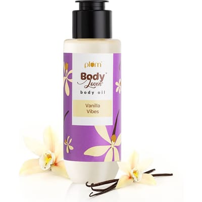 Huile pour le corps Plum BodyLovin' Vanilla Vibes | Hydratation Intense & Éclat Instantané | Parfum Vanille Chaude Longue Durée | Non Grasse & Légère | Douce & Nou white