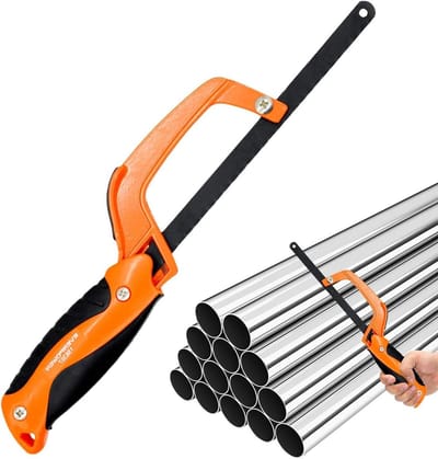 Handzaag Metaal - Beugelzaag Aluminium - Precisie Zagen - Ergonomische Handgreep - 11 Inch - Grijs