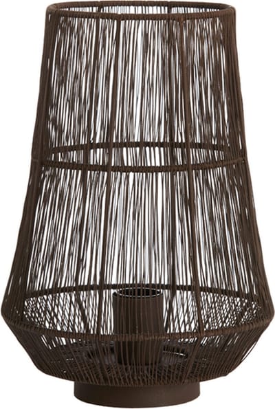 Light&living Tafellamp Ø24x33 cm BANJAR donker bruin