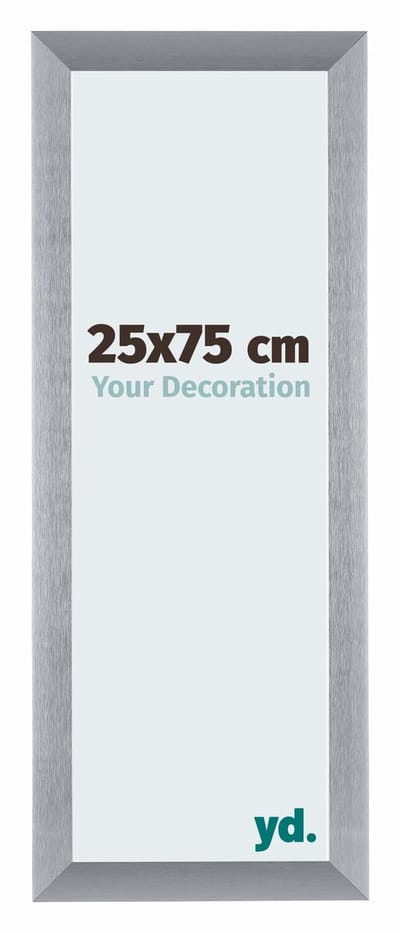 Your Decoration - Fotolijst 25x75 cm - Aluminium - Zilver Geborsteld - Tucson