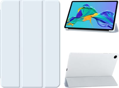 Hoes Geschikt voor Samsung Galaxy Tab A9 Plus / A11 Plus hoes – tri-fold bookcase met auto/wake functie - 11 Inch – Licht blauw