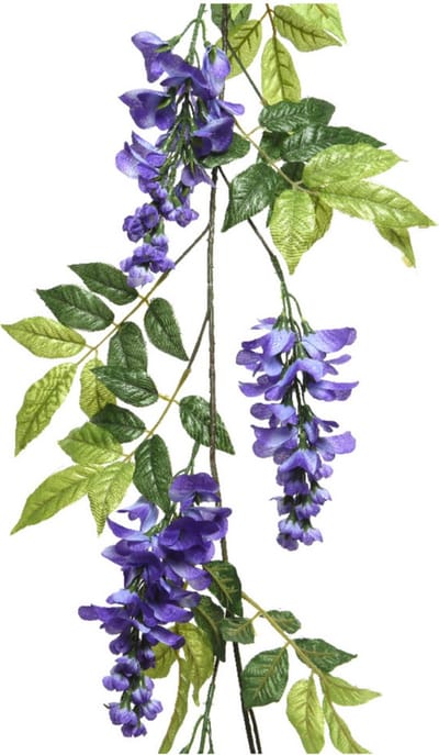 Decoris plantenslinger - blauw - blauwe regen / wisteria - 150 cm - kunstplanten