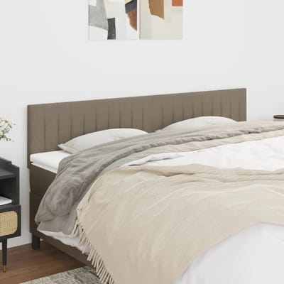 vidaXL - Hoofdborden - 160x5x78/88 - cm - stof - taupe