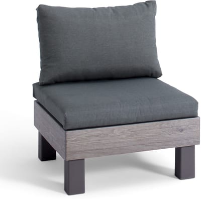 Keter Signature Elements Tuinstoel - met groene kussens - Cappuccino/Ashwood