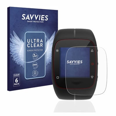 Savvies - Screenprotector voor Polar M400 / M430 - Folie Beschermfolie transparant 6 Stuks