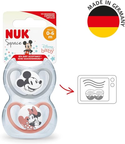 NUK Space Disney Baby fopspenen 2 st. 0-6 maanden